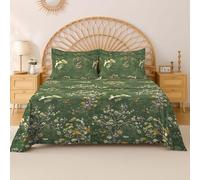 EverSoft Bedding 100% Egyptian Cotton Flat Sheet Single Size, 400 Thread Count Soft Cooling Floral Print Top Sheet, Premium Flower Design Bed Sheet for Single Bed - Forest Bloom