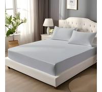EverSoft Bedding 100% Egyptian Cotton King Size Fitted Sheet 400 Thread Count 25cm Bed Sheets Deep Pocket Soft Breathable Comfy & Hotel Quality Mattress Cover