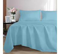 EverSoft Bedding 100% Egyptian Cotton Single Flat Sheet, 400 Thread Count Ultra-Soft Long Staple Top Bed Sheet Single, Luxury Hotel Quality Single Size Flat Bed Sheets