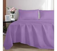EverSoft Bedding 100% Egyptian Cotton Single Flat Sheet, 400 Thread Count Ultra-Soft Long Staple Top Bed Sheet Single, Luxury Hotel Quality Single Size Flat Bed Sheets