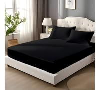 EverSoft Bedding 100% Egyptian Cotton Single Size Fitted Sheet 400 Thread Count 25cm Bed Sheets Deep Pocket Soft Breathable Comfy & Hotel Quality Mattress Cover