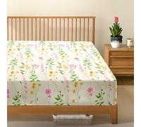 EverSoft Bedding 1PCS Floral Fitted Sheet Small Double Size Extra Deep 35cm Pocket 4ft Soft Breathable Printed Mattress Cover, Wrinkle-Free Hotel Quality Bedsheets