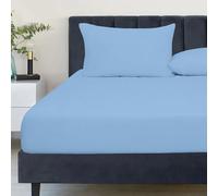 Eversoft Bedding 3 PCS Set 100% Egyptian Cotton King Size Fitted Sheet 400 Thread Count 35cm Extra Deep Fitted Bed Sheet With 2x Matching Pillowcase Pair King Size Fitted Bed Sheets