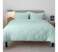 EverSoft Bedding 3PCS 100% Egyptian Cotton Single Size Duvet Cover Set with Fitted Sheet & 1x Pillowcase 400 Thread Count Single Duvet Cover Set