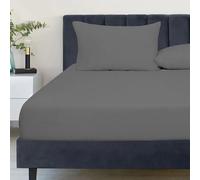 EverSoft Bedding 3PCS 35cm Extra Deep Double Size Fitted Sheet 100% Egyptian Cotton 400 Thread Count Fitted Bed Sheets With 2x Matching Pillowcase Pair Soft Luxury Mattress Fitted Sheet