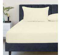 EverSoft Bedding 3PCS Set 100% Egyptian Cotton 400 Thread Count Fitted Bed Sheets 35cm Extra Deep With 2x Matching Pillowcase Pair Single Mattress Fitted Sheet Single Bed Sheets