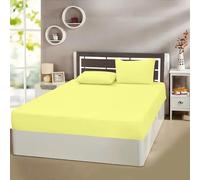EverSoft Bedding 3PCS SET 100% Egyptian Cotton 400 Thread Count Fitted Sheet Super King Size 2x Matching Pillow Case Pair 25cm Deep Pocket Fitted Sheets for Superking Size Bed