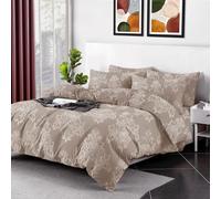 EverSoft Bedding 3Pcs Set 100% Egyptian Cotton Printed Duvet Cover & 2 Matching Pillowcase Pair 400 Thread Count Double Duvet Cover Set, Quilt Reversible Double Size Floral Bedding Set