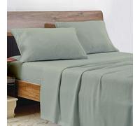 EverSoft Bedding 3PCS Set Flannelette Fitted Sheet King Size 152 x 200 + 30 CM with 2x Pillow Case Pair 50 x 75CM - 100% Brushed Cotton 30CM Extra Deep Flannel King Fitted Sheet for King Bed