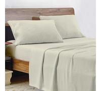 EverSoft Bedding 3PCS Set Flannelette Fitted Sheet King Size 152 x 200 + 30 CM with 2x Pillow Case Pair 50 x 75CM - 100% Brushed Cotton 30CM Extra Deep Flannel King Fitted Sheet for King Bed
