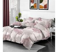 EverSoft Bedding 3Piece Set 100% Egyptian Cotton Printed Duvet Cover & Matching Pillow Case Pair 400 Thread Count King Size Duvet Cover Sets, Quilted Reversible King Floral Duvet Cover Bedding Set