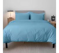 EverSoft Bedding 4PCS 100% Egyptian Cotton Super King Duvet Cover with Fitted Sheet & 2x Matching Pillowcase Washable Superking Size Duvet Cover Sets 400 Thread Count Soft Bedding Set
