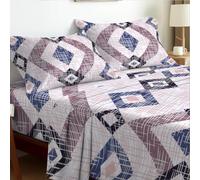 EverSoft Bedding King Size 4-Piece Luxury Sheet Set Elegant Flower Design 35cm Deep Skirt Fitted Sheet, Oversized Flat Sheet & 2 Pillowcases Floral Print Signature Soft Finish Diamond mist