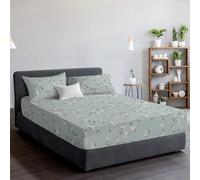 EverSoft Bedding Luxury 3PCS Set 100% Egyptian Cotton Printed Small Double Fitted Sheet with 2 Matching Pillowcase Pair Set 400 Thread Count Extra Deep 30cm Bed Sheets Bedding Cover