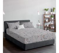 EverSoft Bedding Luxury 3PCS Set 100% Egyptian Cotton Printed Small Double Fitted Sheet with 2x Matching Pillowcase Pair Set 400 Thread Count 30cm Deep Bed Sheets Cover