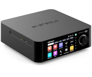 EVERSOLO Play All-in-One Music Streamer with Amplifier | 5.5" Touchscreen, Support Multi Room & Room Correction, Stream Tidal, Qobuz, Amazon Music&More | Black (CD Edition)