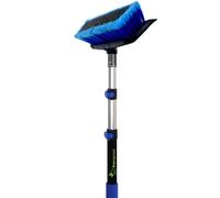 Eversprout 1.5-to-3 Foot Scrub Brush | Soft Nylon & Polyester Bristles | Lightweight Aluminum Extension Pole Handle | Blue | Deck, Car, RV, Boat, Solar Panel, Driveway & More Cleaning Brush