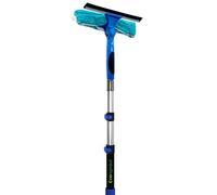 EVERSPROUT 1.5-to-4 Foot Swivel Squeegee and Microfiber Window Scrubber (8-10 Ft Standing Reach) | 2-in-1 Window & Glass Cleaning Combo | Lightweight, Aluminum Extension Pole | Includes 10-inch Blades