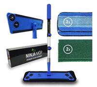 EVERSPROUT Never-Streak Ninja Floor Cleaning Mop Head, 4 Reusable Washable Replacement Mop Pads, Cleaning Pad Attachment Only, No Pole, 360 Full Rotation Microfiber Mop Pad, Replacement Pads for Mops