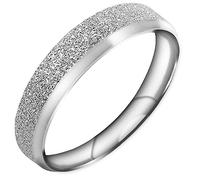 Everstone Sparkle Dome Ring Male Female Men Women His Her Groom Bride Promise Ring Wedding Bands Titanium Ring Color Platinum 7MM 5MM