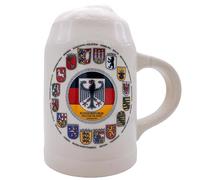 EVERSTYLE® Beer Mug Germany • Federal States Coat of Arms 0.5 L Stone Jug - Gift for Men, Father's Day, Birthday & Christmas - Ideal for Home, Beer Festival & Party