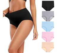 Eversure Pantie for Ladies 5 Pcs, Comfortable Leakproof Panties for Over 60 with Incontinence (5PCS-B, S)