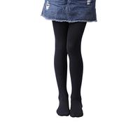 EVERSWE Girls Tights, Semi Opaque Footed Tights, Microfiber Dance Tights 40Den (Black,8-10)