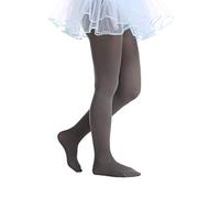 EVERSWE Girls Tights, Semi Opaque Footed Tights, Microfiber Dance Tights 40Den (Grey,2-4)