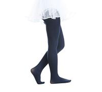 EVERSWE Girls Tights, Semi Opaque Footed Tights, Microfiber Dance Tights 40Den (Navy,11-13)