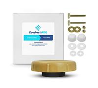 EvertechPRO Universal Extra Thick Toilet Wax Ring Replacement Kit for Floor Outlet Toilet Bowl with Black Rubber Flange Funnel Water Tight Seal Gasket Accommodates 3 Inch and 4 Inch Waste Lines