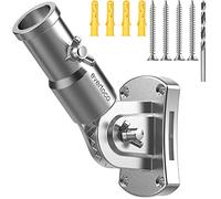 evertoco Heavy Duty T304 Stainless Steel Flag Pole Bracket - 180° Adjustable Flag Pole Holder for House with Two Installation Methods, Flag Holder for 1" Inner Diameter Pole, Wind Resistant &Rust Free