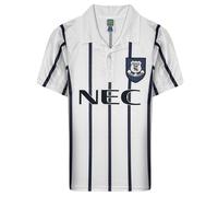 Score Draw Everton 1994 Away Retro Football Shirt White/Navy Large Polyester