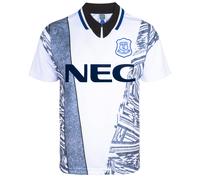 Score Draw Everton 1995 Away Retro Football Shirt White Large Polyester