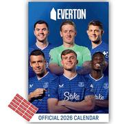 Everton Calendar 2026 A3 Toffees Football Gift Present with FREE Organising Stickers