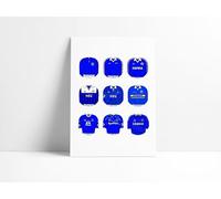 Everton Classic Football Kits A4 Print Poster Wall Art Picture (A4 Glossy Print)