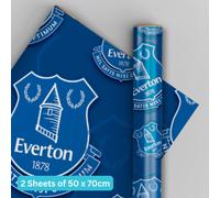 Everton Football Club Gift Wrapping Paper 2 Sheets 2 Tags