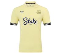 Everton FC Castore Men's Away Short Sleeve Shirt, Pastel Yellow, L