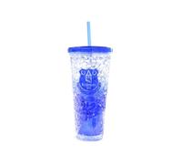 Everton FC Crest 600ml Freezer Cup With Straw in Blue Everton FC Blue