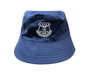 Everton FC Junior Bucket Hat, Navy, Embroidered Crest, 100% Cotton, One Size
