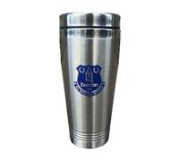 Everton FC Official Chrome and Blue Crested Travel Mug