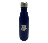Everton FC Official Navy Thermal Water Bottle with Silver Club Crest, Stainless Steel, Insulated