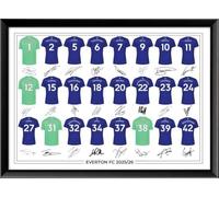 Everton FC Signed 2025-26 Signed Team Poster, Autographed By Full Squad, Choose Framed or Print Only (A3, Framed)