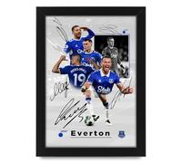 Everton Football Club 2024-25 Stars Merchandise Signed Poster Print - Limited Edition Autograph Fan Gift - Collectible Memorabilia Merchandise (Framed A4 (30x21cm))