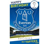 Everton Football Club - Birthday Card with Stickers,Multi,9 x 6 inch