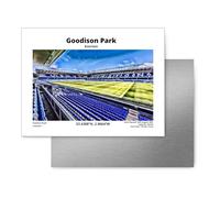 Everton Goodison Park Stadium Metal Plaque - 200mm x 150mm - Coordinates Gift for Toffees Fans