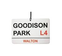 Everton/Goodison Park Street Sign Car Air Freshener (Fun Birthday/Xmas Christmas Stocking Filler/Secret Santa/Novelty Scented Gift)