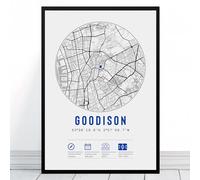 Everton Goodison Stadium Map | Framed & Print Only Available | ParlMinimalist Gift FC Football Fan Poster Art Artwork Gift For Him Memorabilia | Father's Day Christmas Birthday