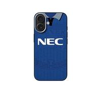 Everton Home 1995 Football Retro Shirt Hard Protective Silicone Rubber Phone Case Cover for iPhone 7 8 XR 11 12 13 14 15 16 SE (iPhone 16)