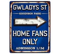 Everton Metal Wall Sign, Home Fan Vintage Retro Football Club Plaque, Match Day Keepsake, Man Cave Home Bar Decor Birthday Father's Day Gift - HF26
