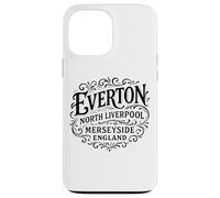 Everton North Liverpool Merseyside England Vintage Black Ink Case for iPhone 13 Pro Max